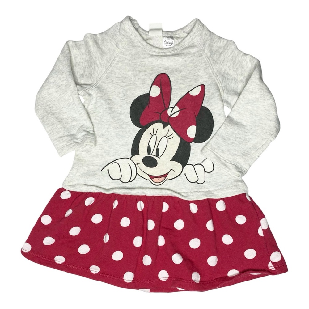 H&M Disney Minnie Mouse Sweatshirt Dress Size 12-18M